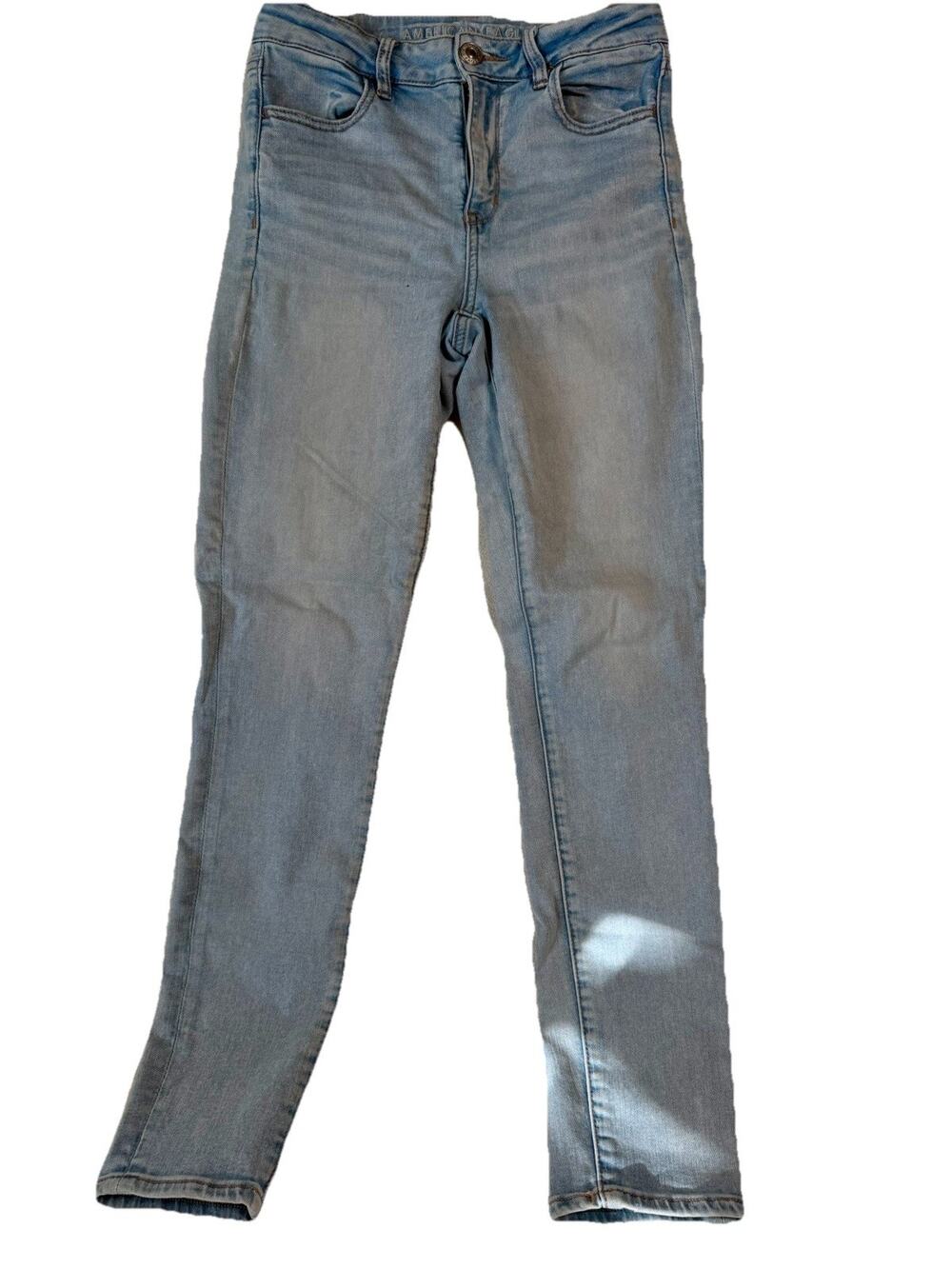 American Eagle Jeans Women 8 Reg Blue Denim Next Level Stretch Skinny Jegging